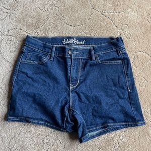 Navy Jean Shorts
